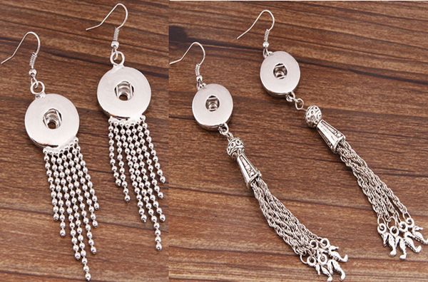 

2020 ginger snaps earring trend jewelry interchangeable diy hooks earring with beads fringes chains decoration 2 styles for choices, Silver