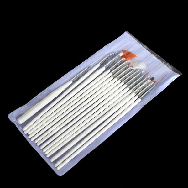 

15pcs makeup brushes make up brushes professional gel polish painting nail flower art pen dotting drawing tool for natural false 3d beauty, Yellow