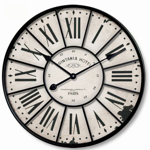 

european retro style large iron mute wall clock 60cm a 0201012