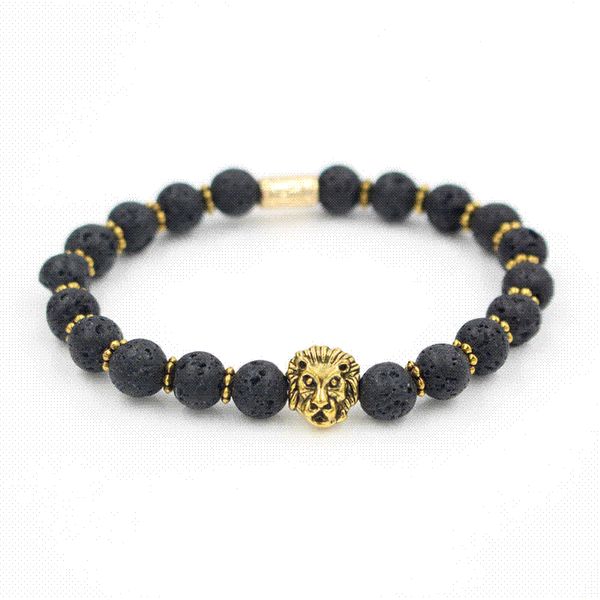 

Оптовая горячие продажи мужчины йога ювелирные изделия мода 8 мм Лава камень анти