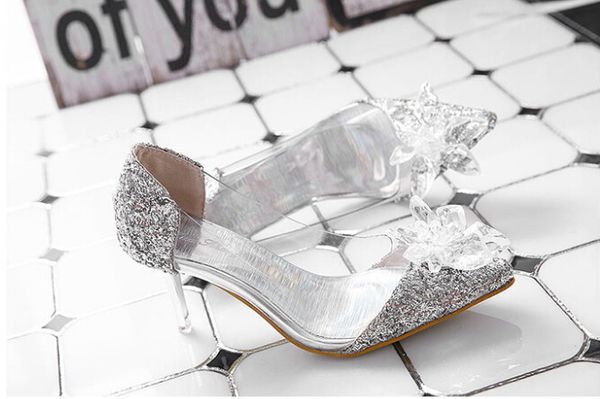 chaussure mariage transparente