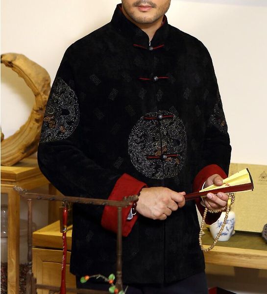 

chinese style man jacket typical fsashion customized men outerwear hy004, Red
