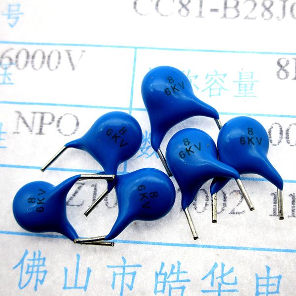 

high voltage ceramic capacitor 6kv 8pf 6000v 8j npo material 5% pitch 7.5