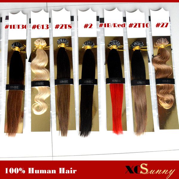 Xcsunny 18 20 U Tip Fusion Hair Extension 100g Bright Color Nail U