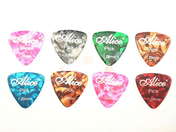 

lots of 30pcs alice medium triangle pearl celluloid guitar picks plectrums 1.20mm ing