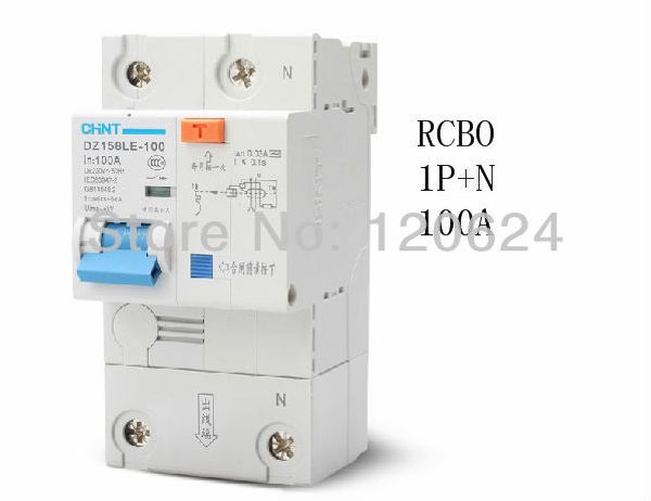

wholesale-chint 1p+n 100a high power 50hz/60hz residual current circuit breaker with over current protection rcbo
