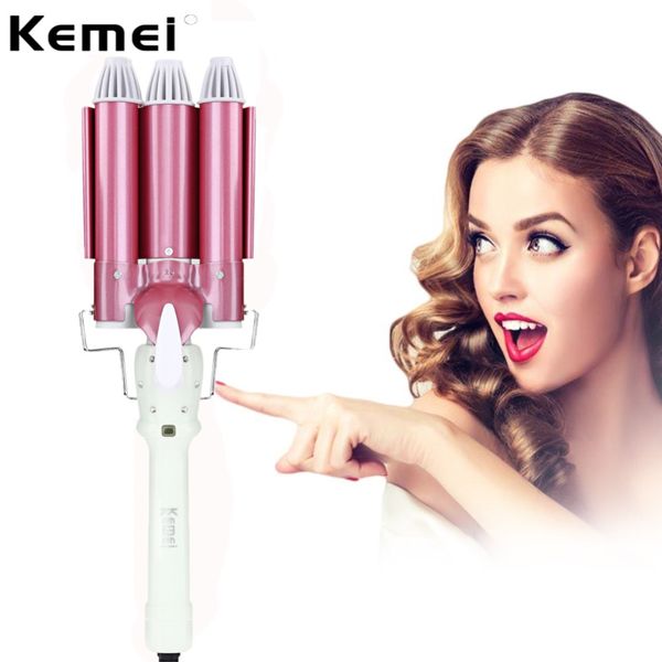 Kemei 2017 Hot Sell Hair Curling Irons Km 926 Hair Waver Triple