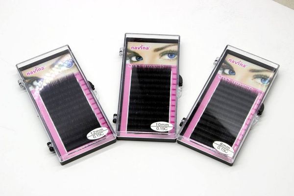 

Pro Makeup 8mm 10mm 12mm 14mm MINK Individual Eyelash Extension maquiagem Handmade Artificial Fake False Eyelashes C-curl Lashes 12Lines/Set