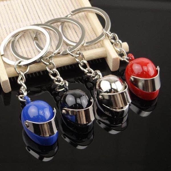 

cool model helmet keychain men motorcycle bicycle casque key ring alloy key fob for gift chaveiro key chain car keyring keyfob, Silver