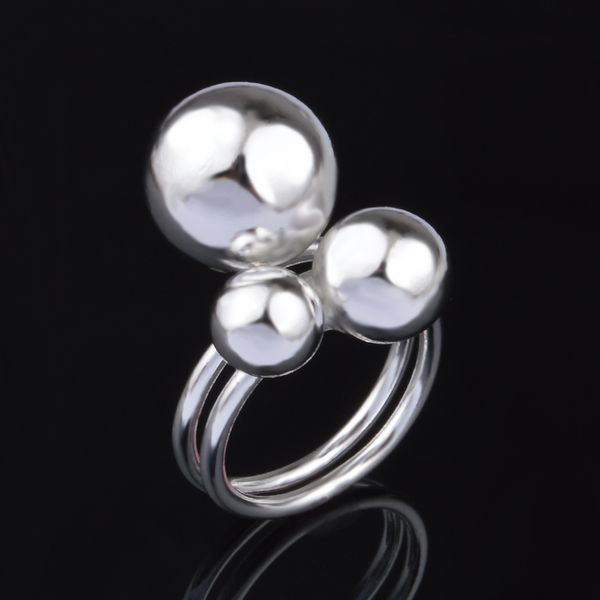 

sale exquisite platinum 925 sliver ring plated heart lovers ring with tracking number 1074, Silver