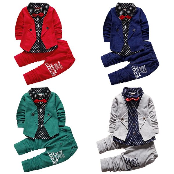 

kid baby boy clothing sets formal party christening wedding tuxedo bow 2 piece kids boys fashion gentlemen spring fall outfits 17112401, White
