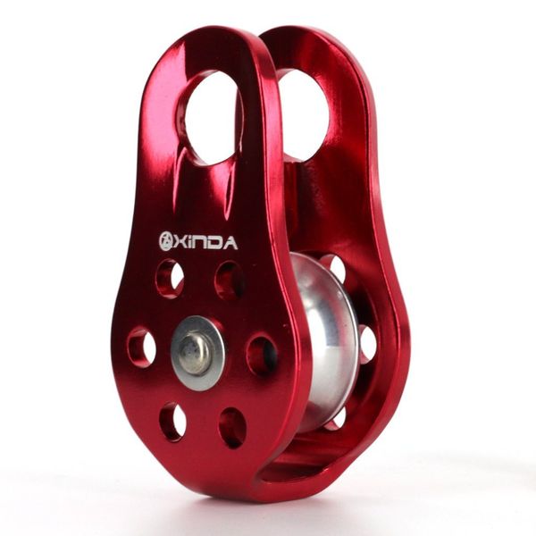

wholesale-outdoor sports 20kn/2000kg red equipment mountain climbing rope pulley arborist tree rappelling sheaves rock climb pulley