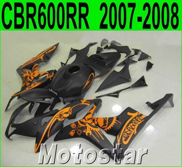 

fairing kit for honda injection molding cbr600rr 2007 2008 cbr 600 rr f5 07 08 matte black yellow fairings set ly55