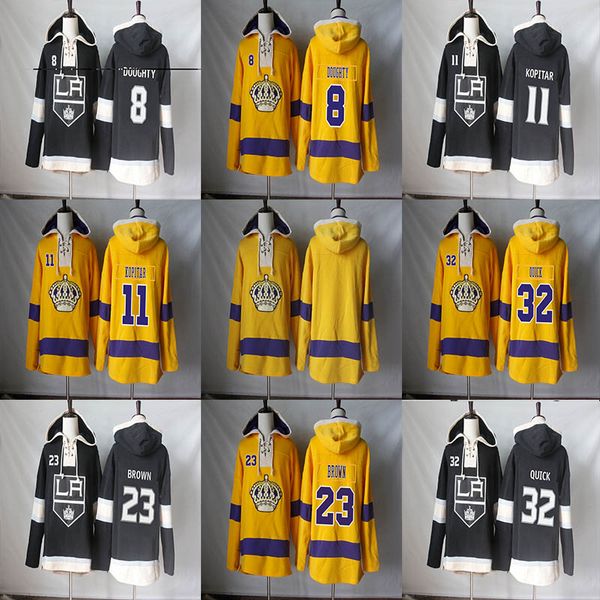 

Los Angeles Kings Hoodie Blank 8 Drew Doughty 11 Anze Kopitar 23 Dustin Brown 32 Jonathan Quick Men Hoodies Sweatshirts