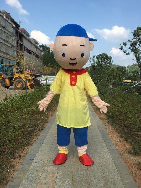 2017 Прямая продажа фабрики Взрослый размер CAILLOU Талисман костюма Хэллоуин Рождество Бесплатная доставка