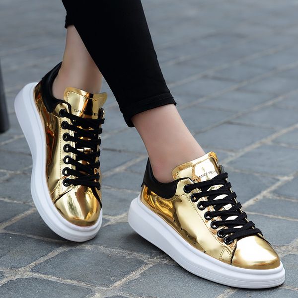 

wholesale- dkxl gold flats casual shoes, fashion new arrivals comfortable valentine shoe, spring men&women footwear, classic zapatos,7700, Black