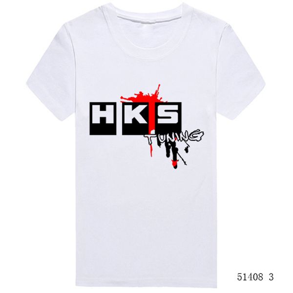 

wholesale-summer brand car auto hks t shirts men cotton solid short sleeve euro size t-shirts tees man casual hiphop tshirts clothing, White;black