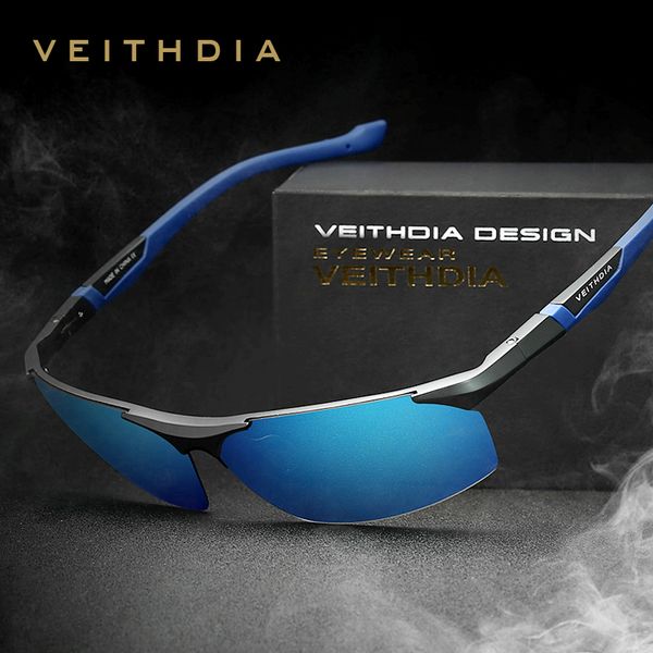 

wholesale-veithdia aluminum magnesium men's sun glasses polarized sports driving sun glasses oculos male eyewear sunglasses for men 658, White;black