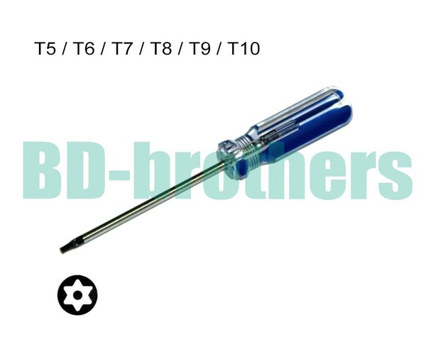 

t5 t6 t7 t8 t9 t10 с отверстием torx отвертка ключ пвх раскрашенная бар ручка отвертки ремонт инструмента оптовая 1200pcs / lot