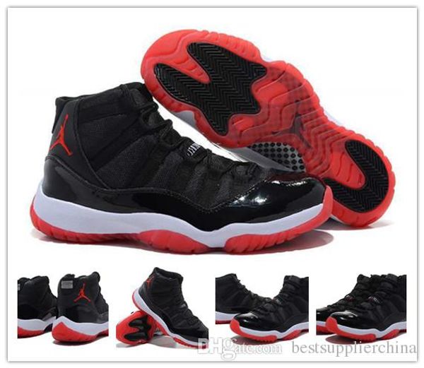 jordan 11 rojo y negro