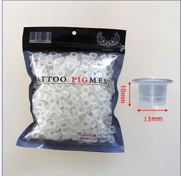 

13 мм среднего размера пластиковые одноразовые татуировки держатель чернил чашки