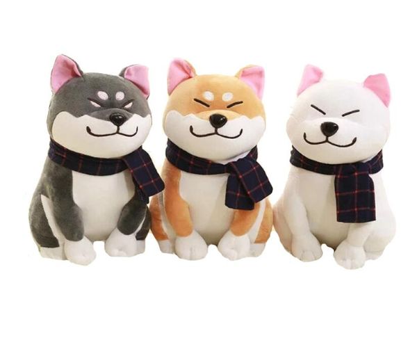 

25 см носить шарф Шиба-Ину собака японская кукла игрушка дож собака мягкие игрушки