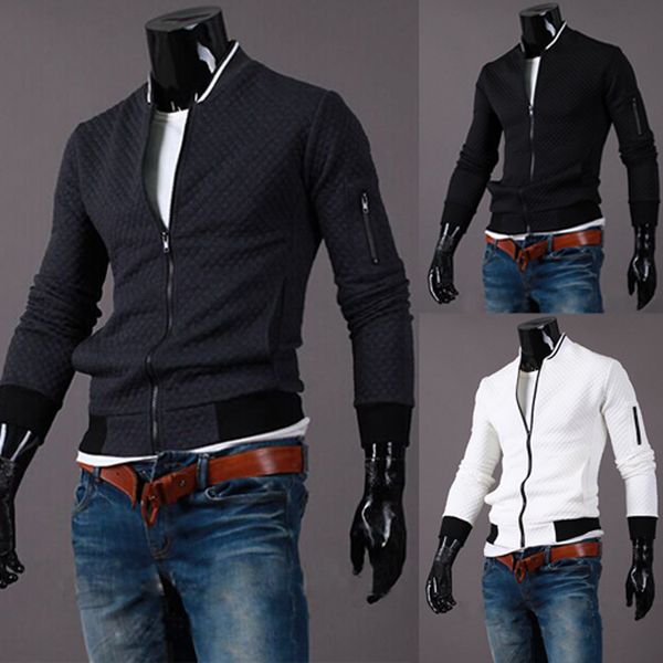 

men's jackets coat spring autumn fashion new casual slim fit cardigan jacket outerwear for men's clothing, Black;brown