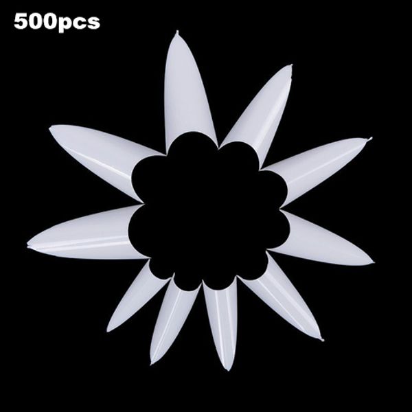 

wholesale-french tip nails 500pcs lucency and white color design acryl nail tips false nails tips nail salon beauty gel ongle nt28, Red;gold