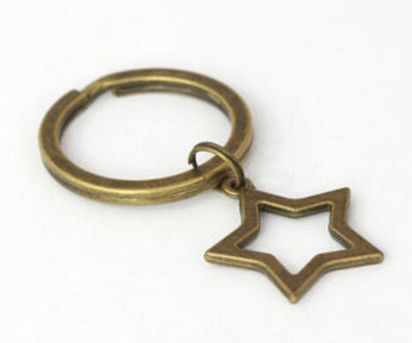 

новый горячий продавать 50 шт. новая мода ювелирные изделия старинные бронзовые полые звезды шарм стимпанк брелок diy брелок аксессуары женщ, Slivery;golden