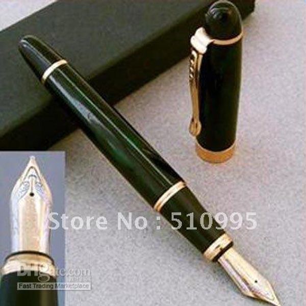 

Jinhao M nib 18KGP fountain pen gold green black free shipping