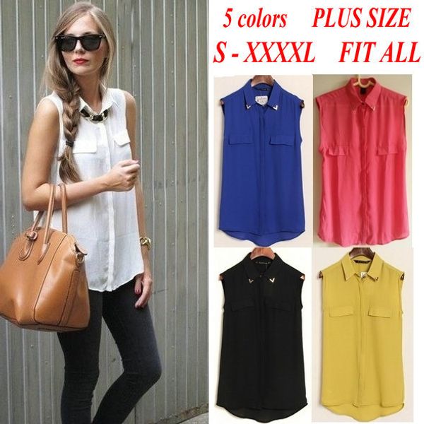 

ST358 New fashion womens' sexy sequined studded collar blouse sleeveless shirt elegant casual brand design tops blusas femininas