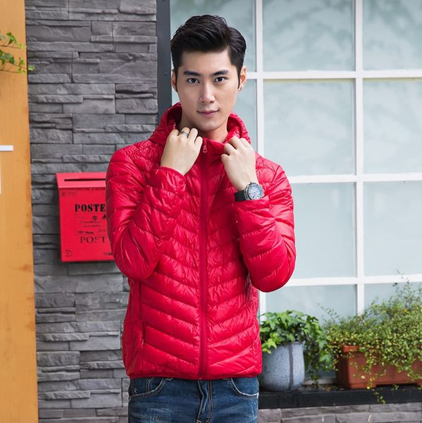 

buyishuren 2020 моды стенд воротник тонкий портативный вниз пальто мужской одежды, Black