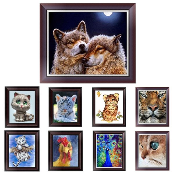 

DIY 5D Diamond Painting Cross Stitch Diamond Embroidery Cute Kitten Kit Home Decor Round Rhinestones Diamond Mosaic 25*30cm