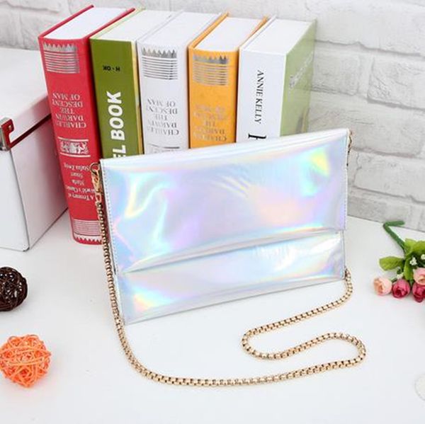 

party shoulder holographic hologram purse pouch cross shipping bag pink laser body handbag messenger bag travel silver mjwvc, Red;black