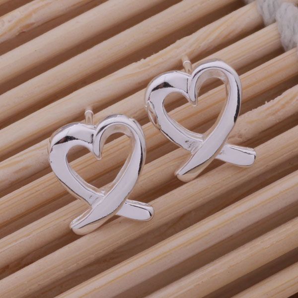 

fashion (jewelry manufacturer) 40 pcs a lot kelp ear stud earrings 925 sterling silver jewelry factory fashion shine earrings, Golden;silver