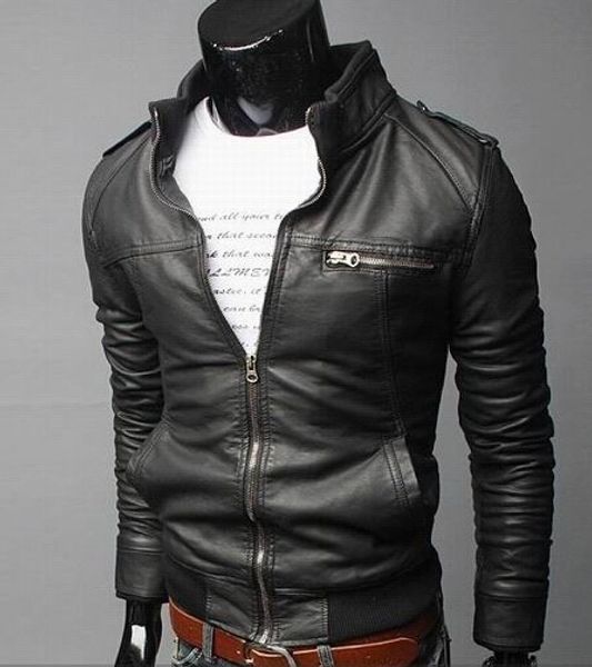 

Men's foreign trade wholesale motorcycle leather men's 2015 Winter new Korean Slim men's leather jacket leather jacket coat .@s009