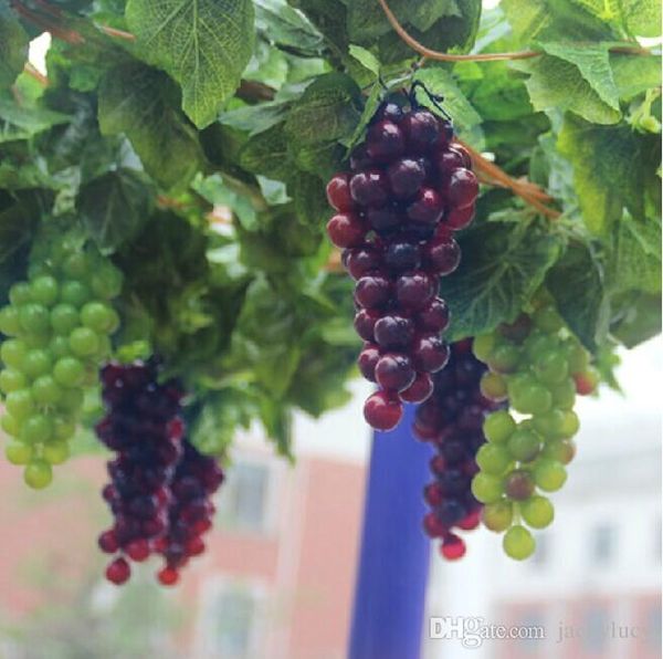 Artificial Big Grapes String With Grape Vine Leaf Set For Home Decor
