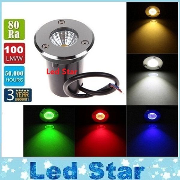 

НОВЫЙ COB 3 Вт 12 В DC Светодиодные Подземные Лампы Лампа IP67 Водонепроницаемый Светод