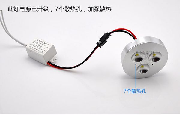 

12V DC 3*2W Dimmable Сид под светом шкафа шайба света теплый белый, естественный белый, хол