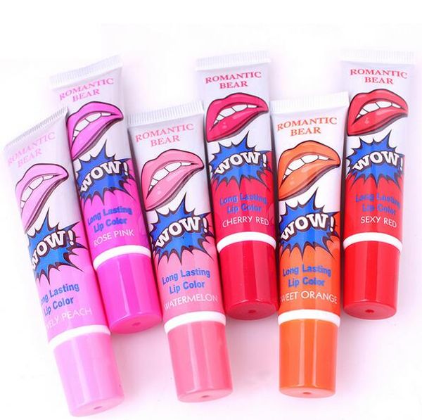 

Romantic bear lipglo long la ting lip color magic color tear pull lip glo econd generation makeup magic lip tick 6 color