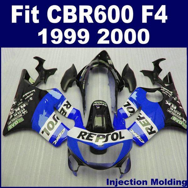

100 abs racing injection molding for honda fairing parts cbr 600 f4 1999 2000 blue black cbr600 f4 99 00 custom fairing icad