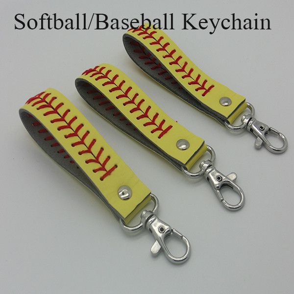 

personalizable softball baseball keychains for car key
