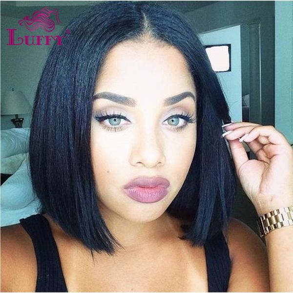 Luffy Yaki Bob U Part Wig Heavy Coarse Italian Yaki Color 1 Jet
