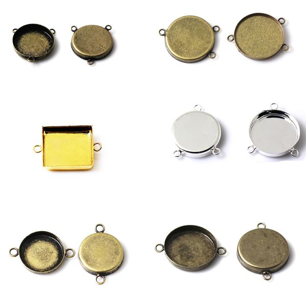 Beadsnice jóias bandejas conzel conector cabochão configurações pulseira conector para o seu projeto diy mix de bronze estilo ID 32255