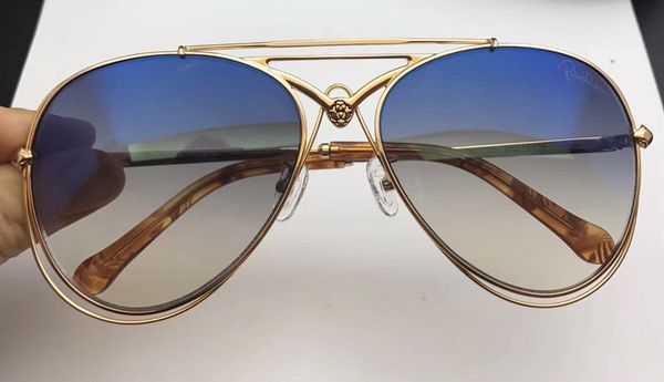 

2017 new fashion sunglasses sunglasses gold framed metal sunglasses, White;black