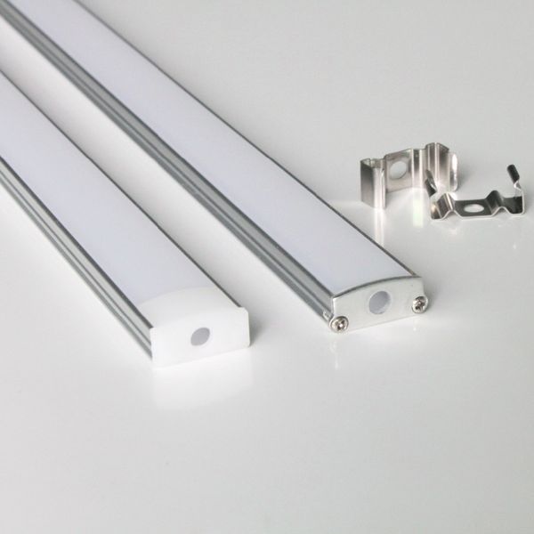 

wholesale-20m a lot, 1m per piece, led aluminum profile for led strips with milky diffuse cover