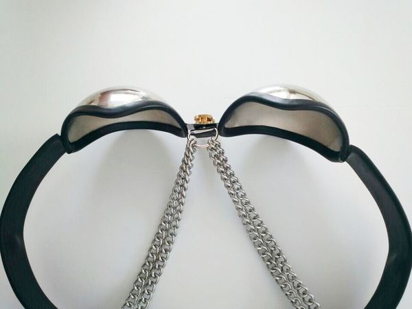 

chastity devices stainless chastity clothing bra restraint bondage steel slave female for sexuelstoys adults toysjouets ch dhnp, Red;black