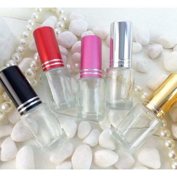 

4ml mini glass perfume bottle empty roller fragrance essential oil bottle women favors promotion gift 10pcs/lot dc864