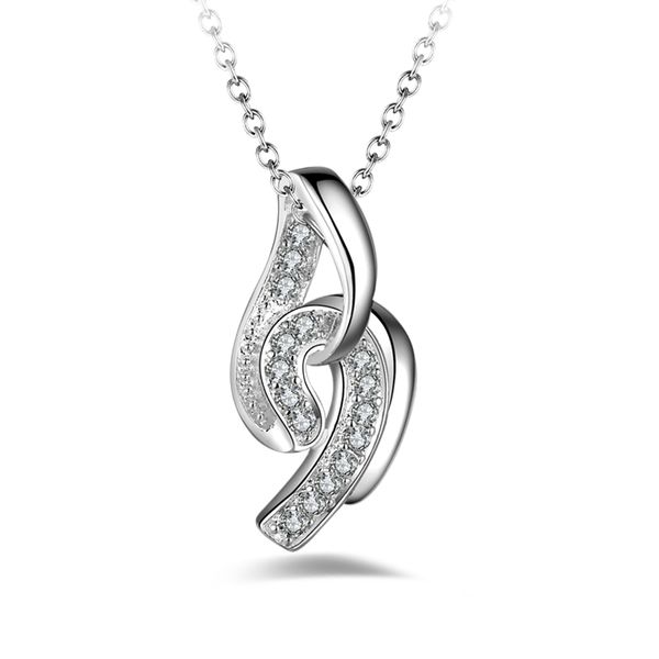 

fashion 925 silver fashion with white diamond jewelry 925 silver necklace valentine's day holiday gifts 1702