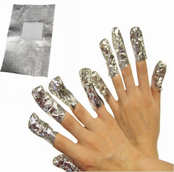 

100pcs/pack aluminium foil nail art soak off acrylic gel polish nail removal wraps remover makeup tool xb